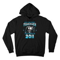 10th Birthday 10 Years Old Funny Fishing Since 2011 Hoodie