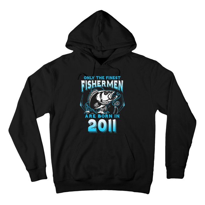 10th Birthday 10 Years Old Funny Fishing Since 2011 Hoodie