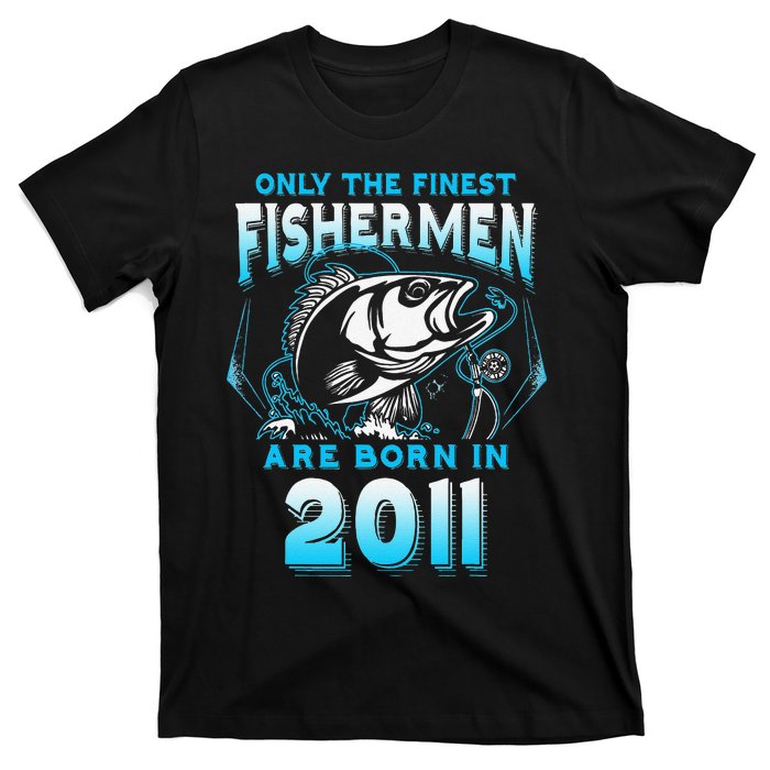 10th Birthday 10 Years Old Funny Fishing Since 2011 T-Shirt