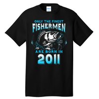 10th Birthday 10 Years Old Funny Fishing Since 2011 Tall T-Shirt