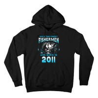 10th Birthday 10 Years Old Funny Fishing Since 2011 Tall Hoodie