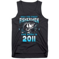 10th Birthday 10 Years Old Funny Fishing Since 2011 Tank Top