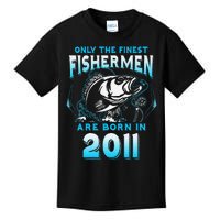 10th Birthday 10 Years Old Funny Fishing Since 2011 Kids T-Shirt