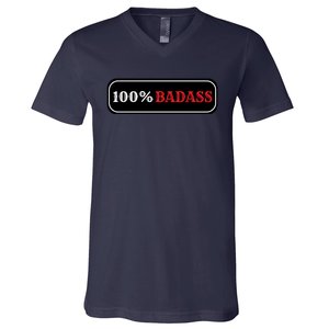 100% Badass V-Neck T-Shirt