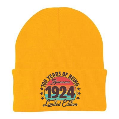 1924 Birthday 100 Years Of Being Awesome Limited Edition Knit Cap Winter Beanie