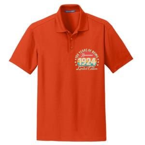 1924 Birthday 100 Years Of Being Awesome Limited Edition Dry Zone Grid Polo