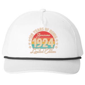 1924 Birthday 100 Years Of Being Awesome Limited Edition Snapback Five-Panel Rope Hat