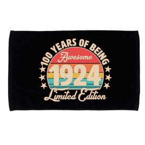 1924 Birthday 100 Years Of Being Awesome Limited Edition Microfiber Hand Towel