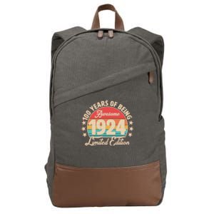 1924 Birthday 100 Years Of Being Awesome Limited Edition Cotton Canvas Backpack