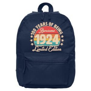 1924 Birthday 100 Years Of Being Awesome Limited Edition 16 in Basic Backpack