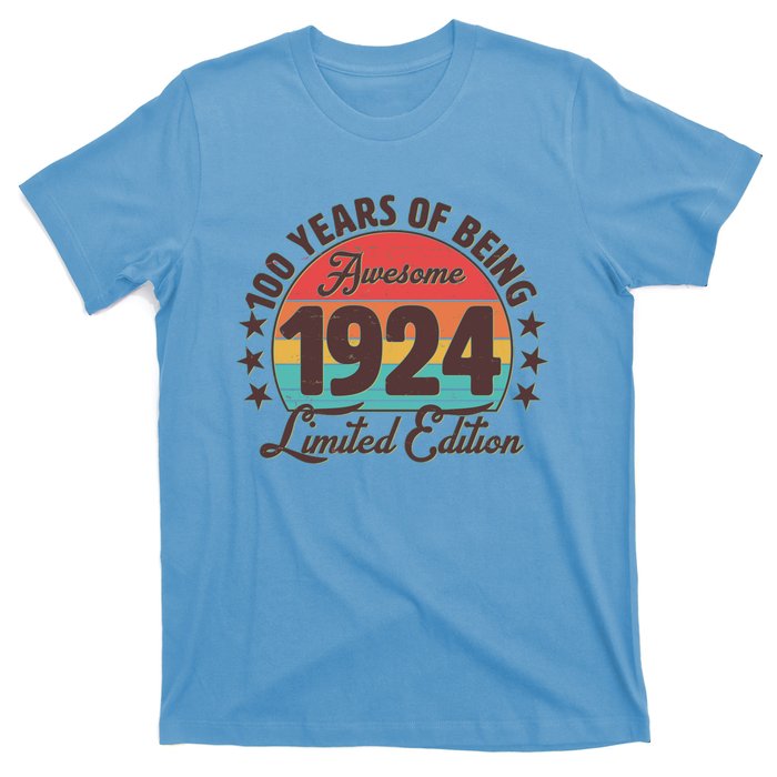 1924 Birthday 100 Years Of Being Awesome Limited Edition T-Shirt