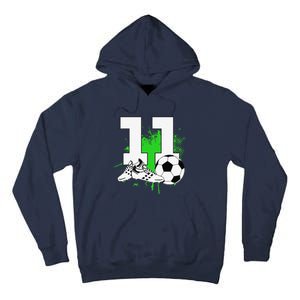 11th Birthday 11 Year Old Soccer Player Birthday Party Tall Hoodie