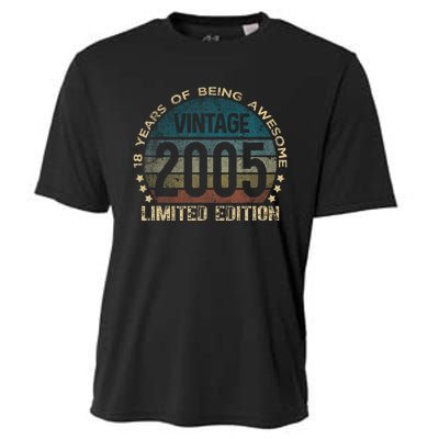 18th Birthday 18 Year Old Limited Edition Gifts Vintage 2005 Cooling Performance Crew T-Shirt