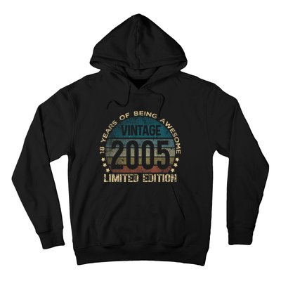 18th Birthday 18 Year Old Limited Edition Gifts Vintage 2005 Hoodie