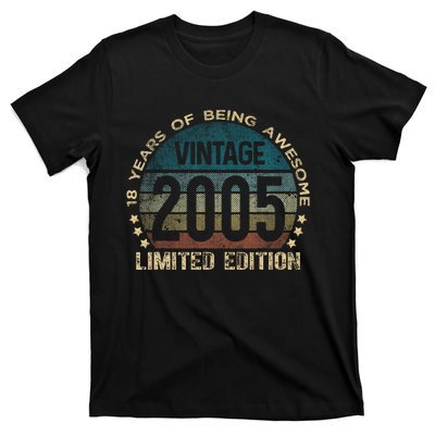 18th Birthday 18 Year Old Limited Edition Gifts Vintage 2005 T-Shirt