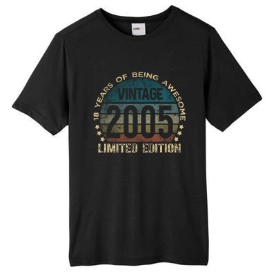 18th Birthday 18 Year Old Limited Edition Gifts Vintage 2005 Tall Fusion ChromaSoft Performance T-Shirt