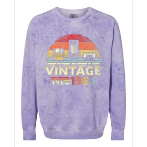 1984 Birthday Colorblast Crewneck Sweatshirt