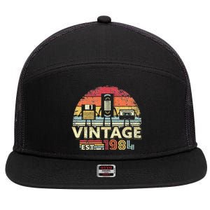 1984 Birthday 7 Panel Mesh Trucker Snapback Hat