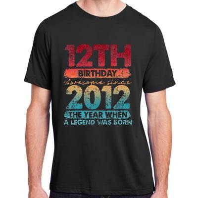 12th Birthday 12 Year Old Gifts Vintage 2012 Adult ChromaSoft Performance T-Shirt