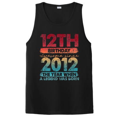 12th Birthday 12 Year Old Gifts Vintage 2012 PosiCharge Competitor Tank