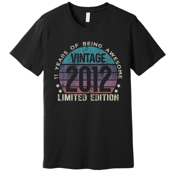 11th Birthday 11 Year Old Gifts Vintage 2012 Limited Edition Love Premium T-Shirt