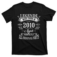 14th Birthday 14 Years Old Vintage Legends Born In 2010 T-Shirt