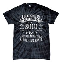 14th Birthday 14 Years Old Vintage Legends Born In 2010 Tie-Dye T-Shirt