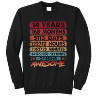 14th Birthday 14 Years Old Vintage Retro 168 Months Birthday Sweatshirt