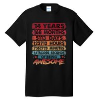 14th Birthday 14 Years Old Vintage Retro 168 Months Birthday Tall T-Shirt