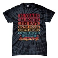 14th Birthday 14 Years Old Vintage Retro 168 Months Birthday Tie-Dye T-Shirt