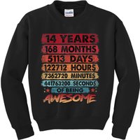 14th Birthday 14 Years Old Vintage Retro 168 Months Birthday Kids Sweatshirt