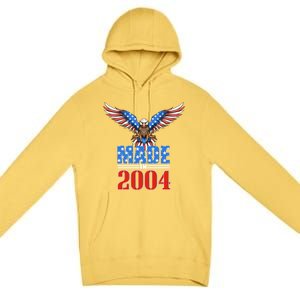 16th Birthday 2004 Cute Gift Usa Flag Eagle Patriotic Gift Cute Gift Premium Pullover Hoodie