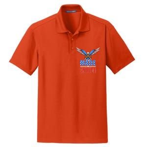 16th Birthday 2004 Cute Gift Usa Flag Eagle Patriotic Gift Cute Gift Dry Zone Grid Polo