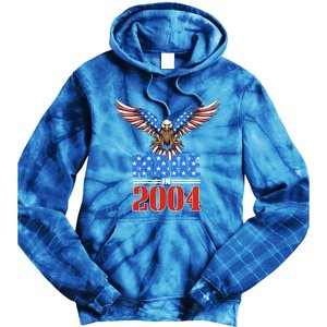 16th Birthday 2004 Cute Gift Usa Flag Eagle Patriotic Gift Cute Gift Tie Dye Hoodie