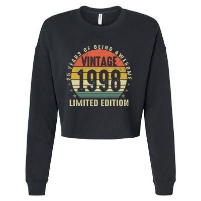 1998 Birthday 25 Years Of Being Awesome Limited Edition Cropped Pullover Crew