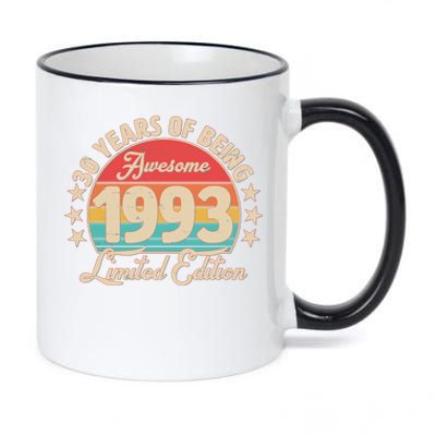 1993 Birthday 30 Years Of Being Awesome Limited Edition 11oz Black Color Changing Mug