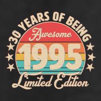 1995 Birthday 30 Years Of Being Awesome Limited Edition 7 Panel Mesh Trucker Snapback Hat