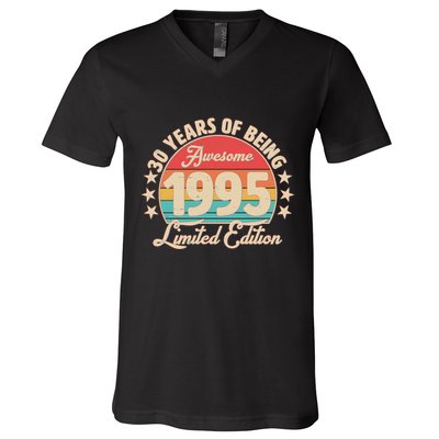 1995 Birthday 30 Years Of Being Awesome Limited Edition V-Neck T-Shirt