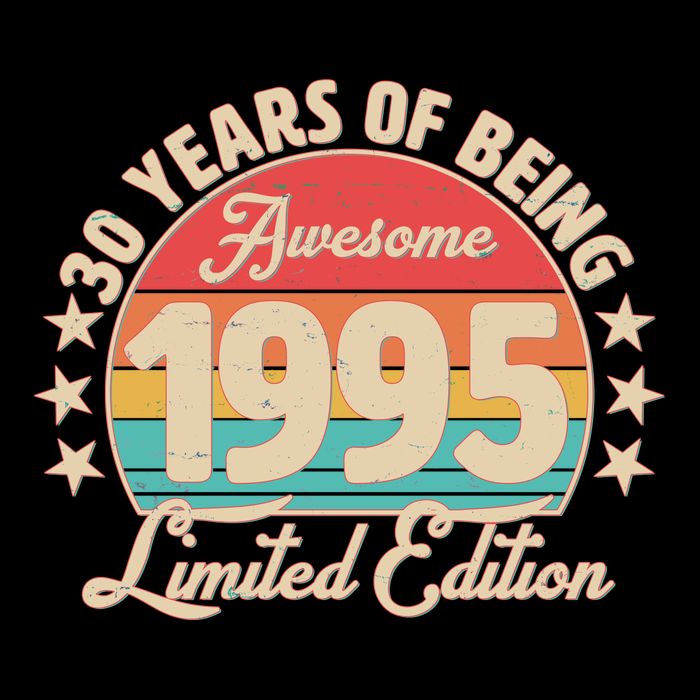 1995 Birthday 30 Years Of Being Awesome Limited Edition Flat Bill Trucker Hat