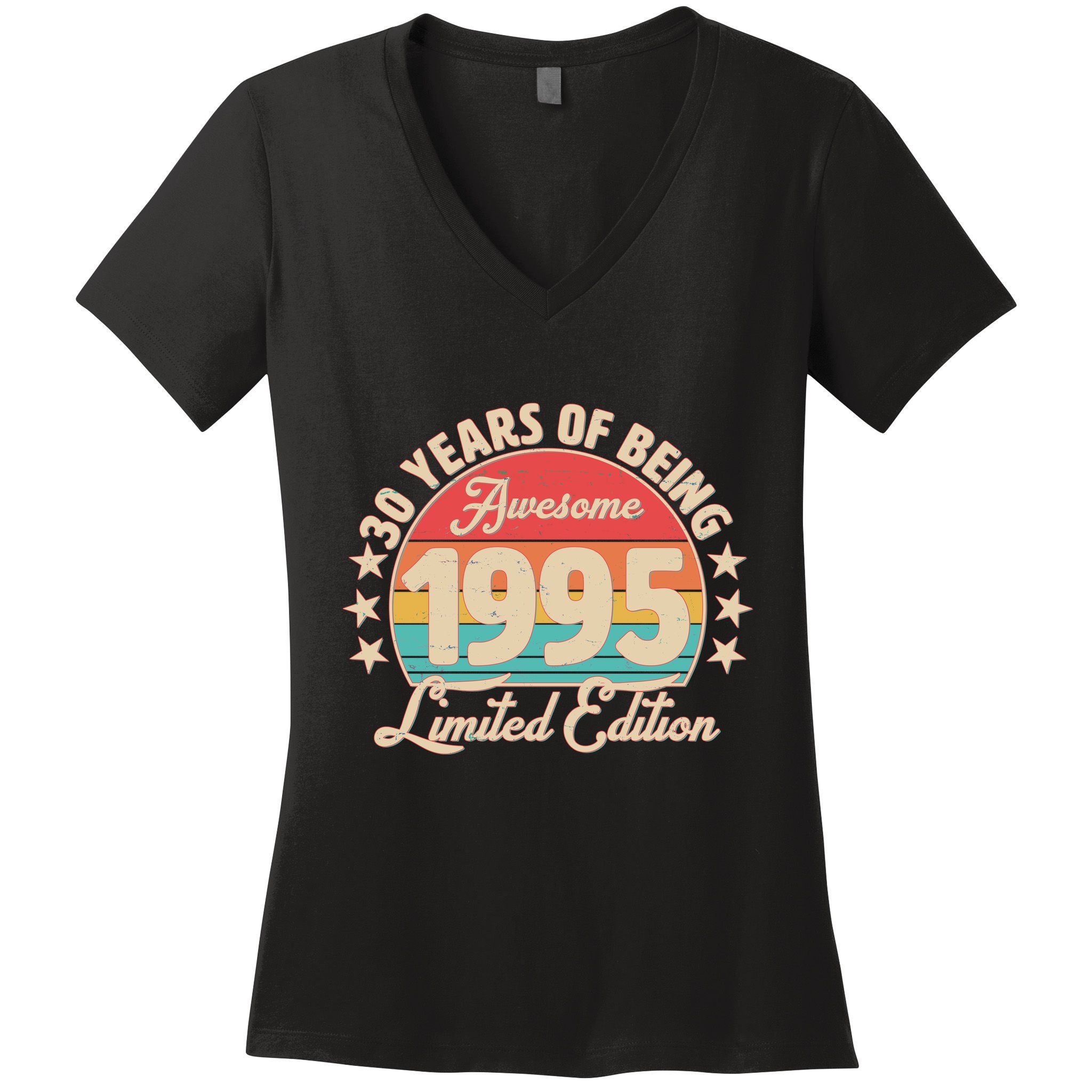 1995 Birthday 30 Years Of Being Awesome Limited Edition Women's V-Neck T-Shirt