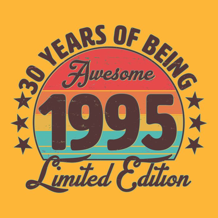 1995 Birthday 30 Years Of Being Awesome Limited Edition Performance Shirt