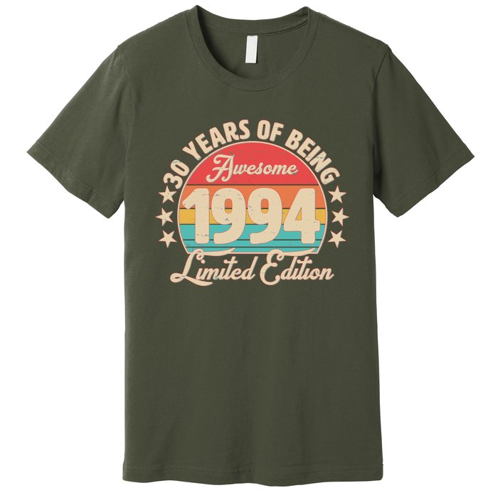 1994 Birthday 30 Years Of Being Awesome Limited Edition Premium T-Shirt