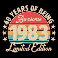 1983 Birthday 40 Years Of Being Awesome Limited Edition Impact Tech Backpack