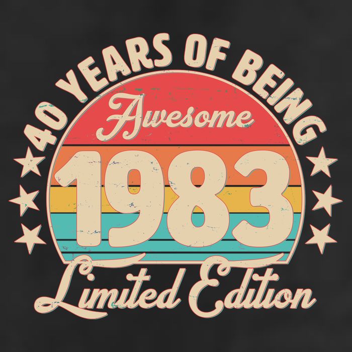 1983 Birthday 40 Years Of Being Awesome Limited Edition Adult Drive Performance Visor
