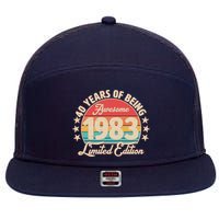 1983 Birthday 40 Years Of Being Awesome Limited Edition 7 Panel Mesh Trucker Snapback Hat