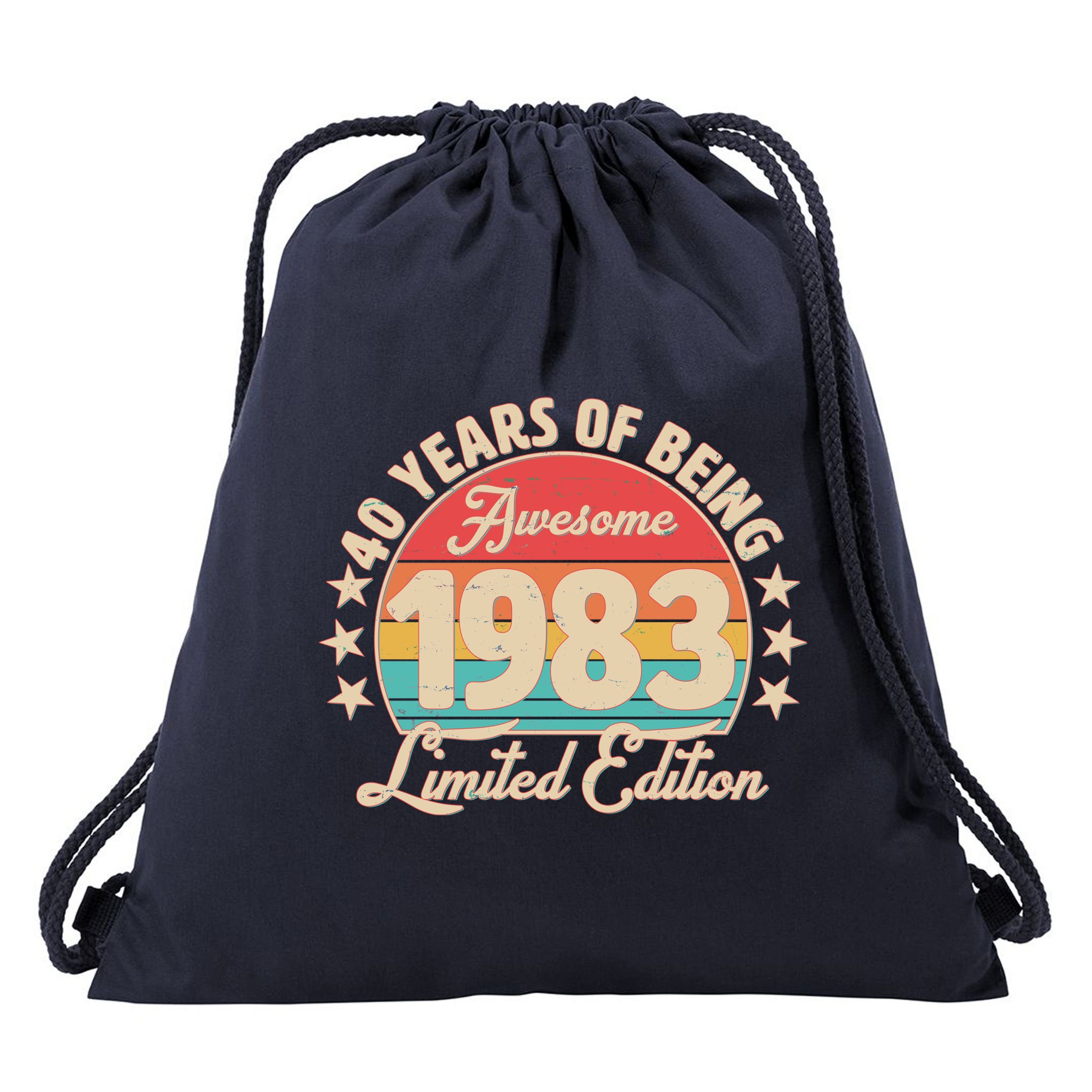 1983 Birthday 40 Years Of Being Awesome Limited Edition Drawstring Bag