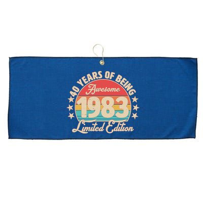 1983 Birthday 40 Years Of Being Awesome Limited Edition Large Microfiber Waffle Golf Towel
