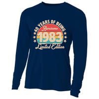 1983 Birthday 40 Years Of Being Awesome Limited Edition Cooling Performance Long Sleeve Crew