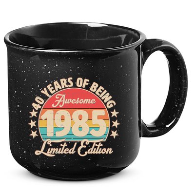 1985 Birthday 40 Years Of Being Awesome Limited Edition 15oz Campfire Ceramic Mug