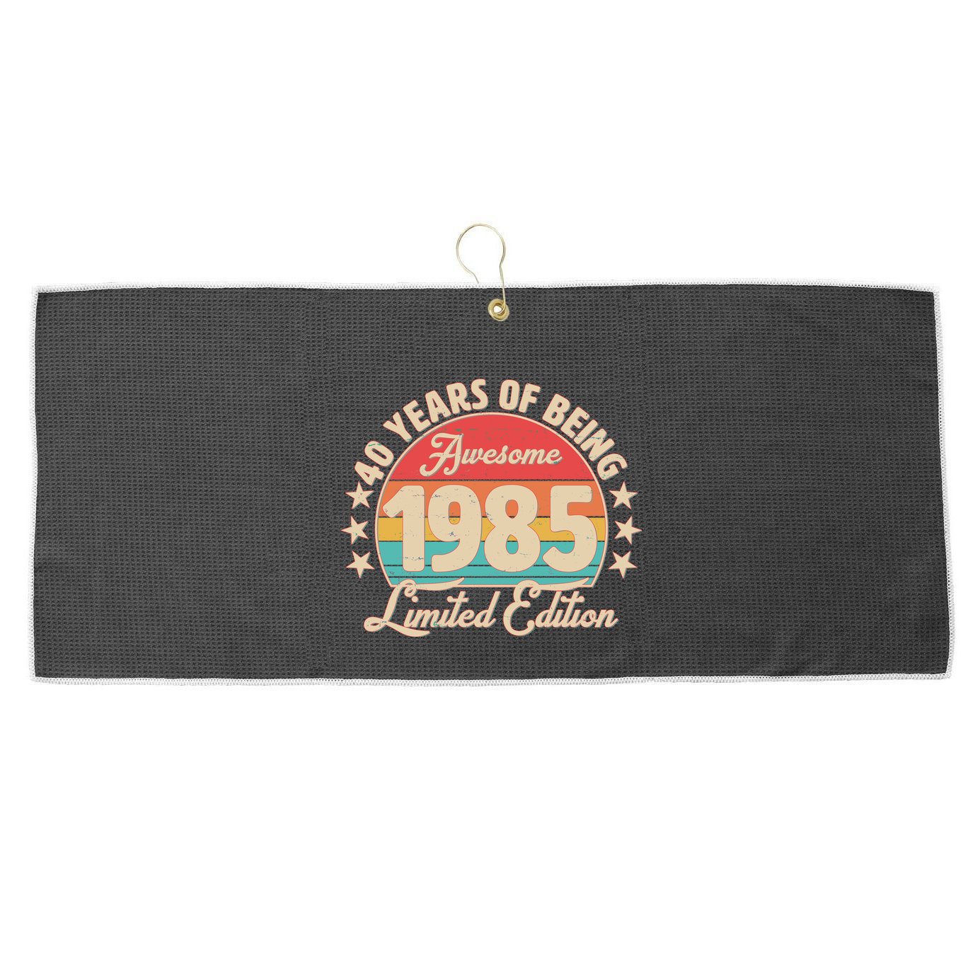 1985 Birthday 40 Years Of Being Awesome Limited Edition Large Microfiber Waffle Golf Towel